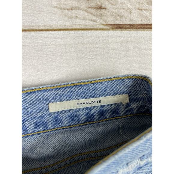 Citizens of Humanity Jeans Charlotte Womens Sz 29 Button Fly Distressed Denim - Picture 5 of 13